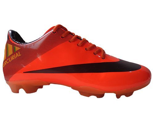 Chuteira Nike Mercurial Laranja e Preto