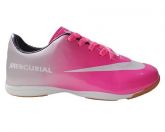 Tênis Futsal Nike Mercurial Vortex Rosa e Prata