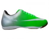 Tênis Futsal Nike Mercurial Vortex Verde e Prata